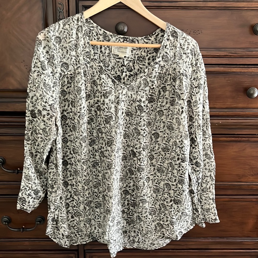 Current/Elliott floral boho top-light&gauzy Sz 2 (see details for sizing info)